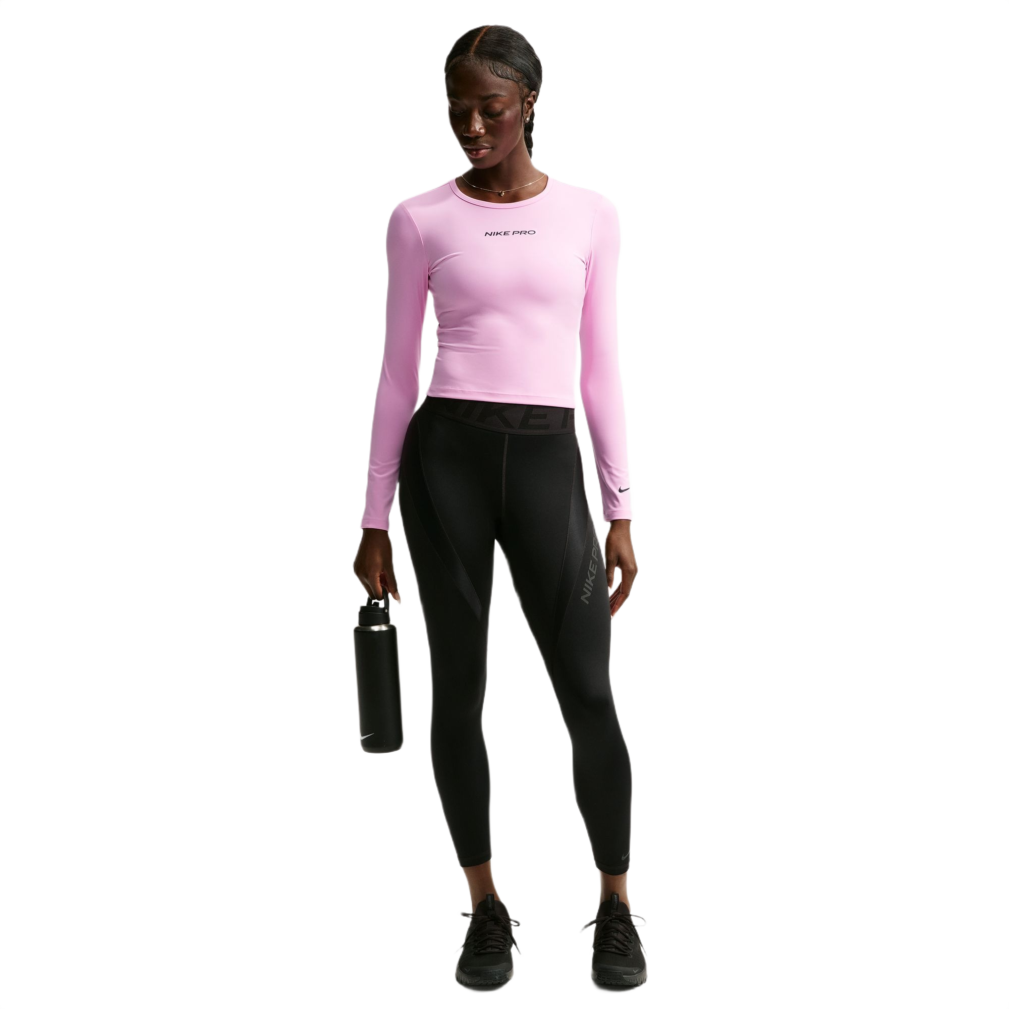 Nike Women's Pro Sculpt Dri-FIT Long-Sleeve Top - PINK